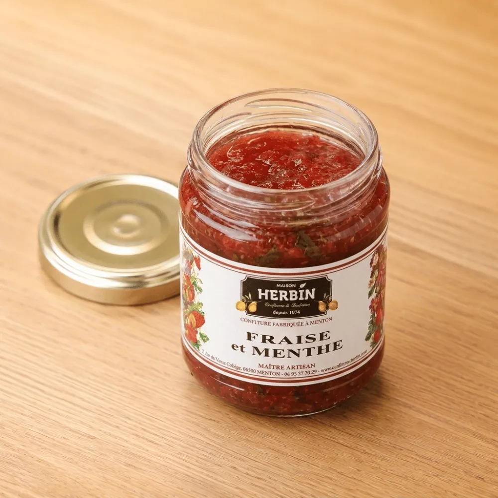 Artisan Strawberry & Mint Jam | Maison Herbin France