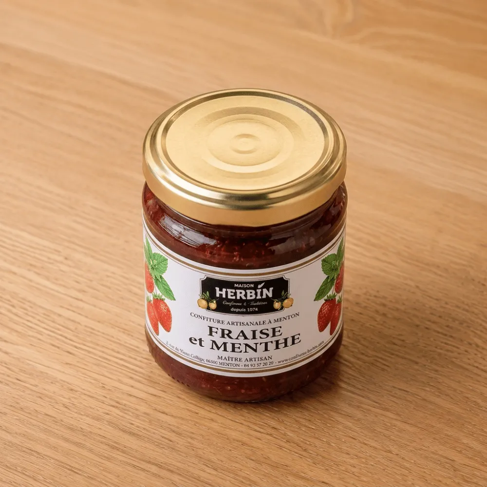 Artisan Strawberry & Mint Jam | Maison Herbin France