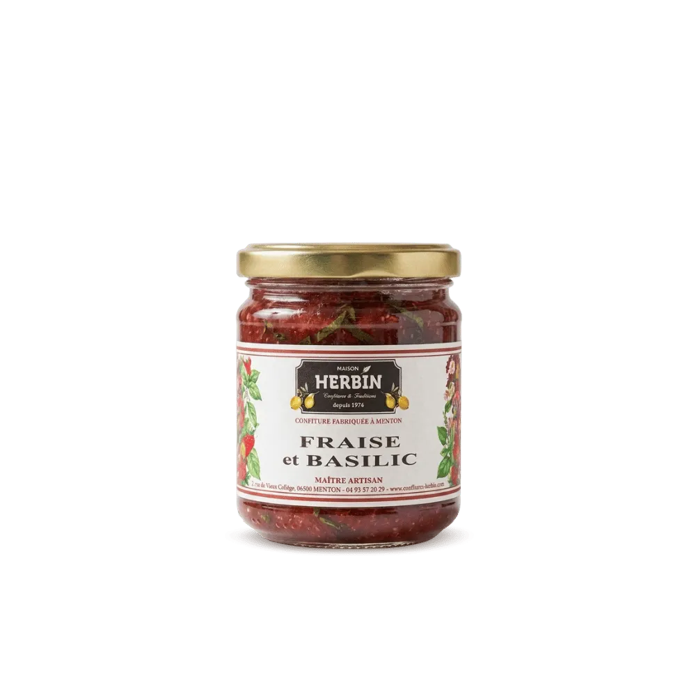Artisan Strawberry & Basil Jam | Maison Herbin France