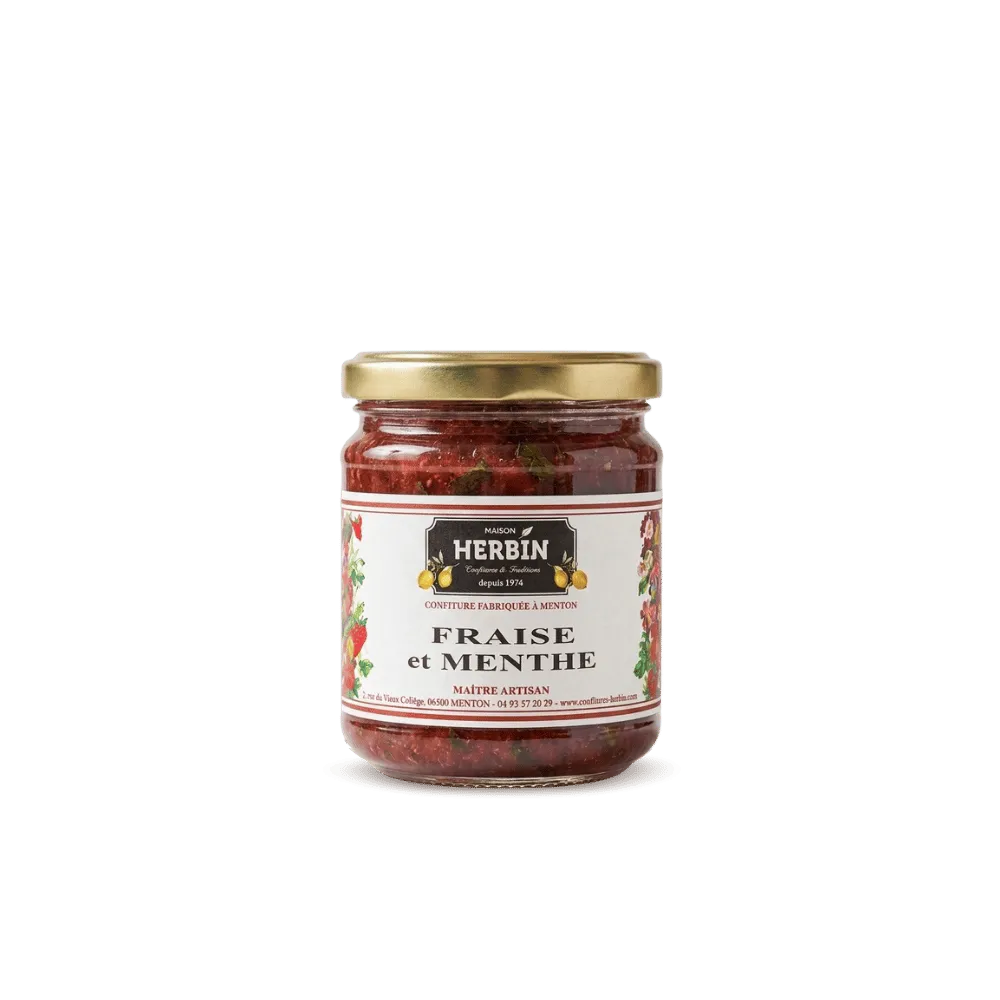 Artisan Strawberry & Mint Jam | Maison Herbin France