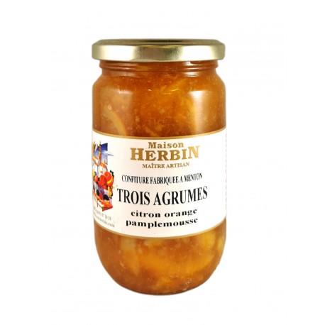 Marmellata Artigianale di Tre Agrumi: CItron - Arancia Dolce - Pompelmo - Maison Herbin