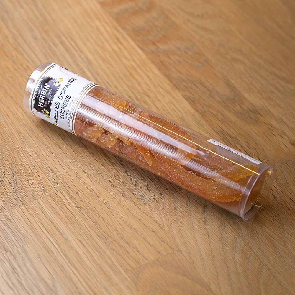 Candied orange peel by La Maison Herbin in Menton