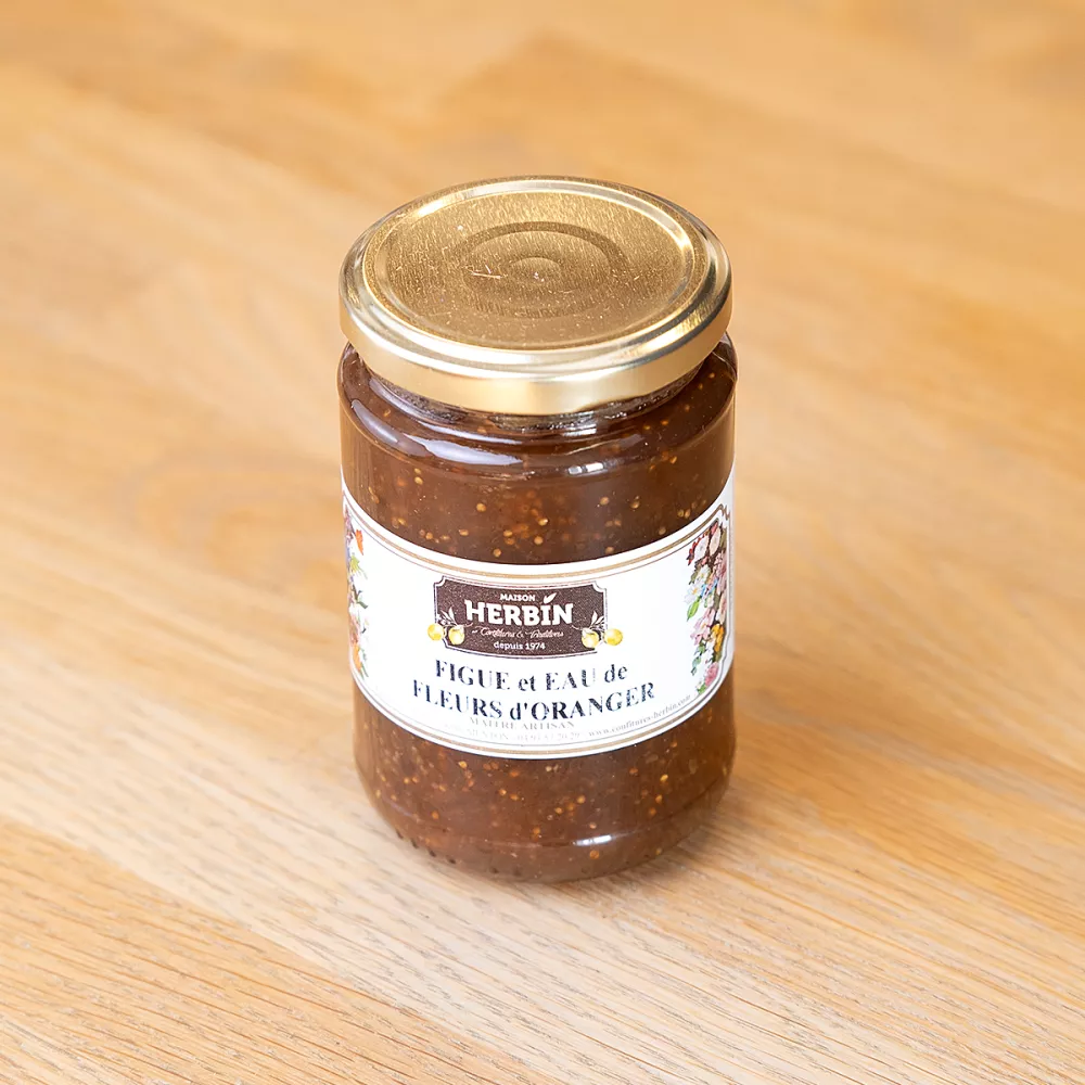 Figue - Eau de fleur d'oranger - Confiture Artisanale Maison Herbin à Menton Figue - Eau de fleur d'oranger - Confiture Artisanale Maison Herbin à Menton