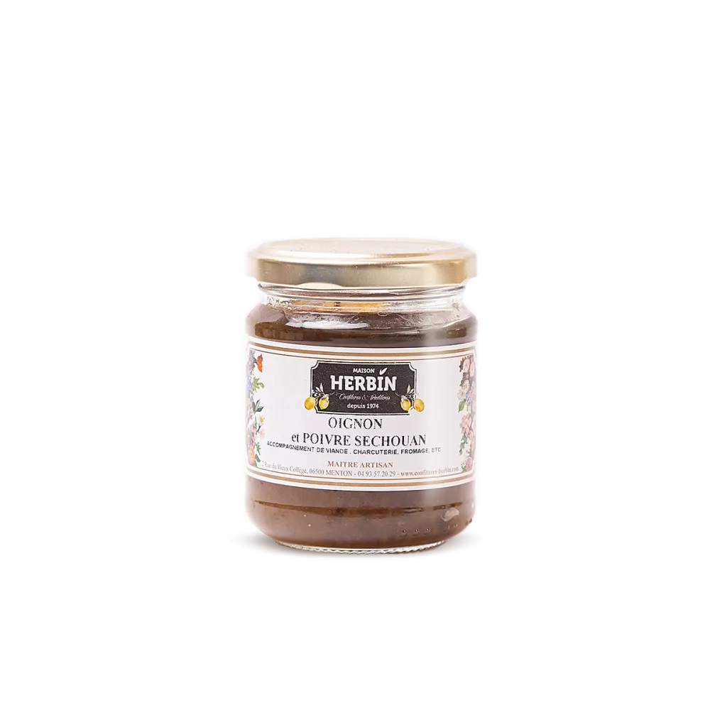 Confit d'oignon et poivre de Séchouan - Maison Herbin Confit d'oignon et poivre de Séchouan - Maison Herbin